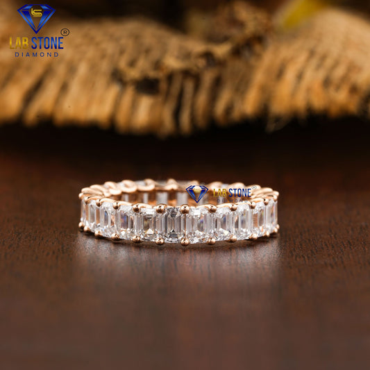 4.40 TDW Emerald Cut Diamond Eternity Band