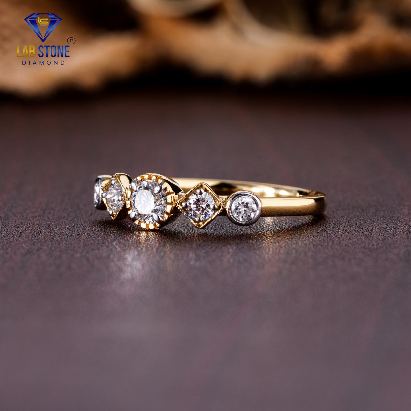 0.49 TDW Round Cut Diamond women's Band