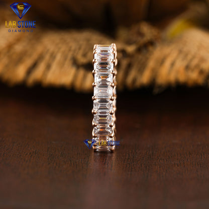 4.40 TDW Emerald Cut Diamond Eternity Band