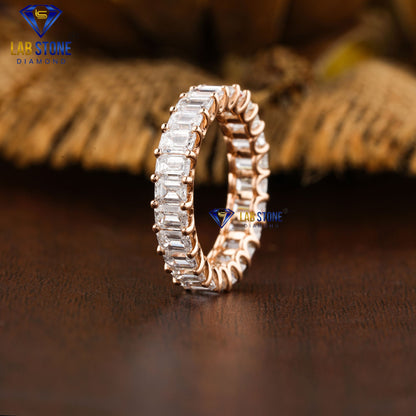 4.40 TDW Emerald Cut Diamond Eternity Band