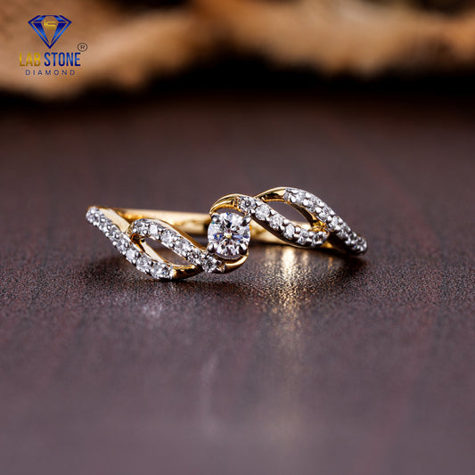 0.23 TDW Round Cut Diamond Engagement Ring