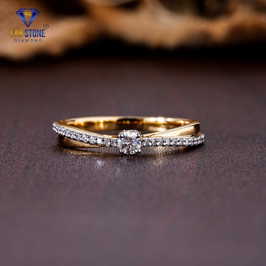 0.29 TDW Round Cut Diamond Engagement Ring