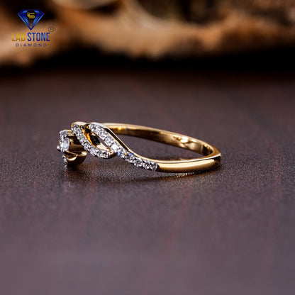 0.23 TDW Round Cut Diamond Engagement Ring