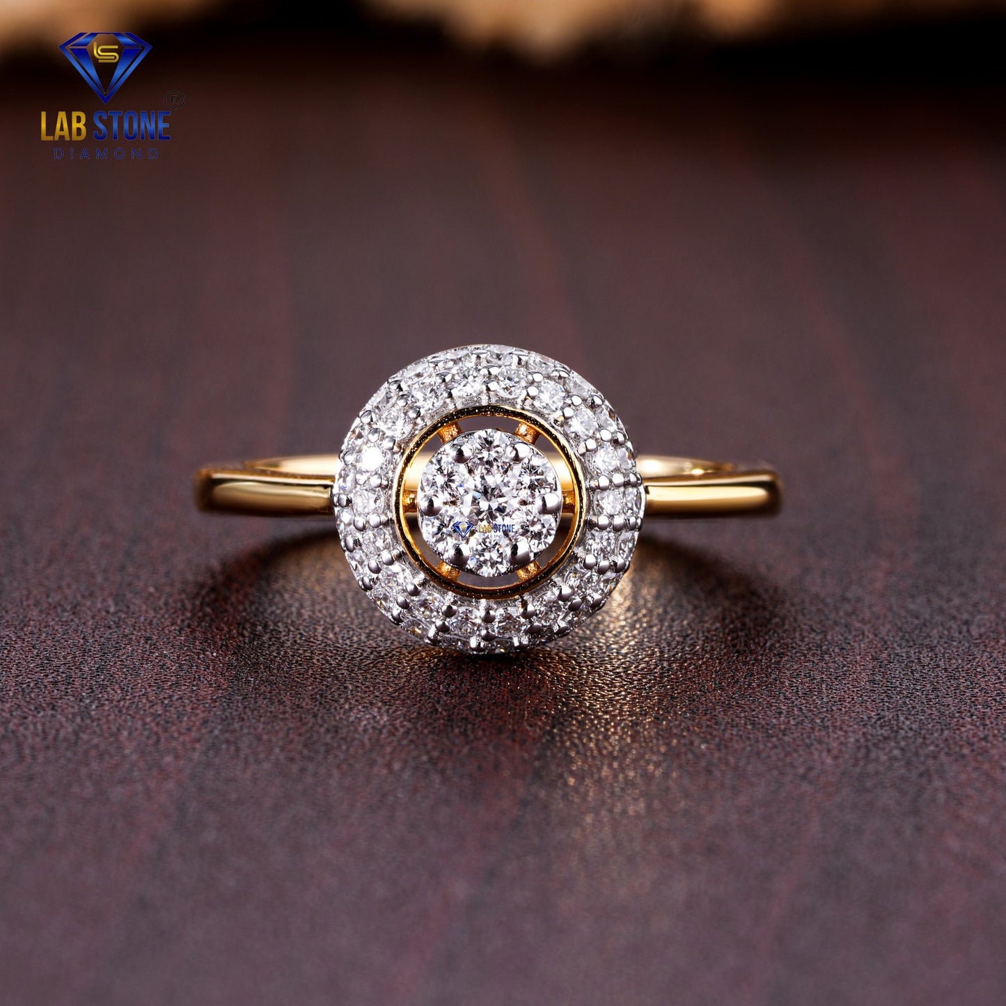 0.52 TDW Round Cut Diamond Engagement Ring