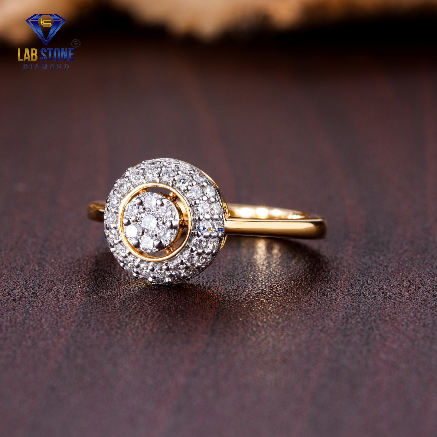 0.52 TDW Round Cut Diamond Engagement Ring