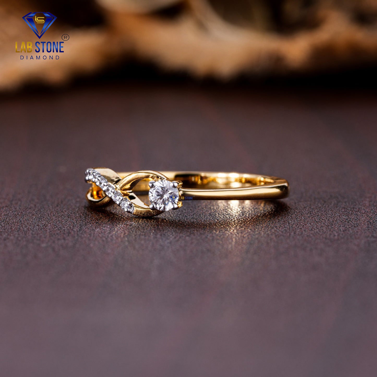 0.14 TDW Round Cut Diamond Engagement Ring