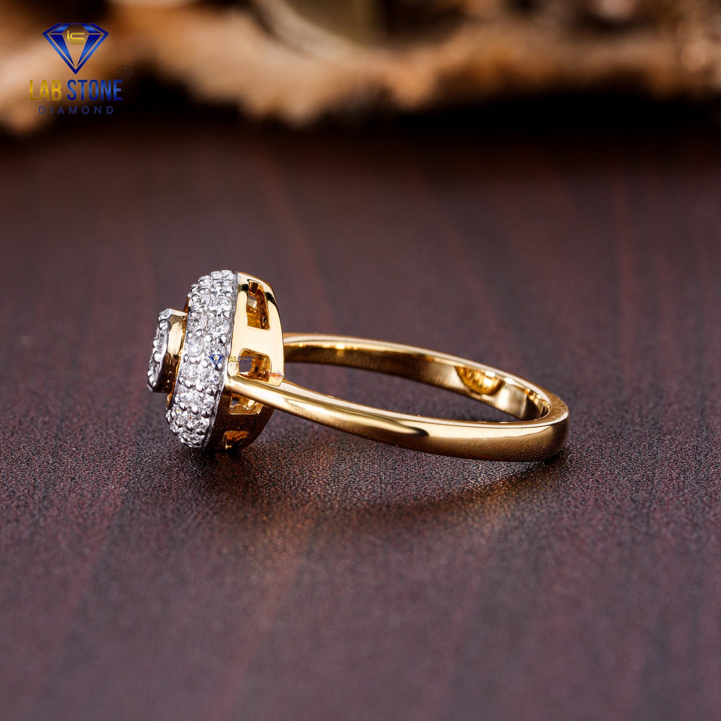 0.52 TDW Round Cut Diamond Engagement Ring