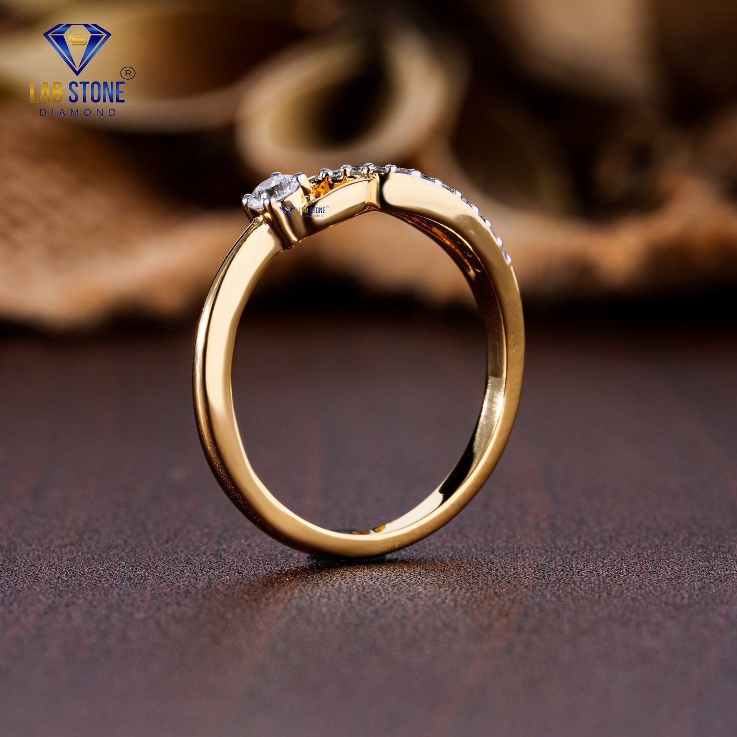 0.14 TDW Round Cut Diamond Engagement Ring