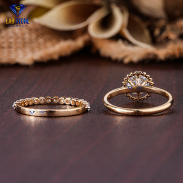 1.42 TDW Round Cut Diamond Women's Ring with Band