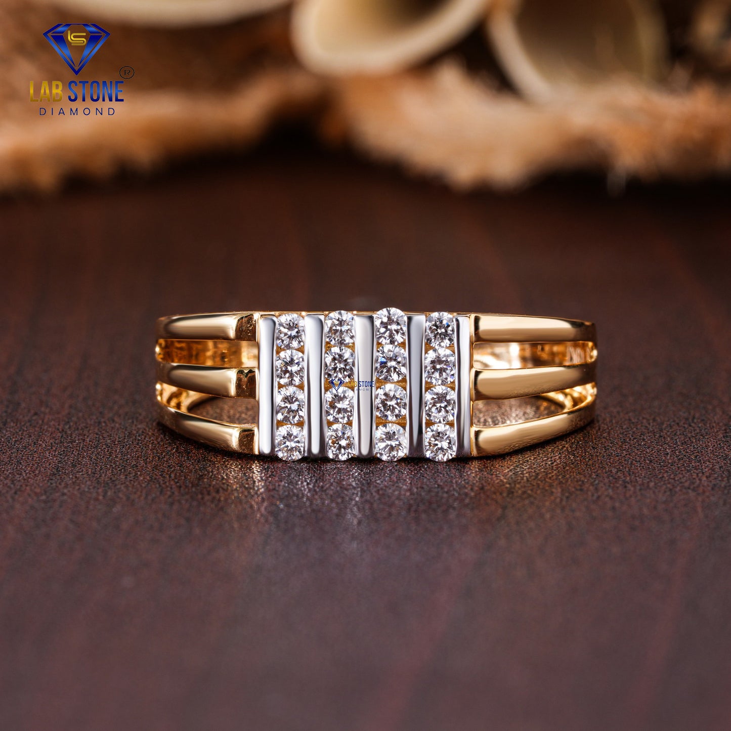 0.40 TDW Round Cut Diamond Men's Engagement Ring