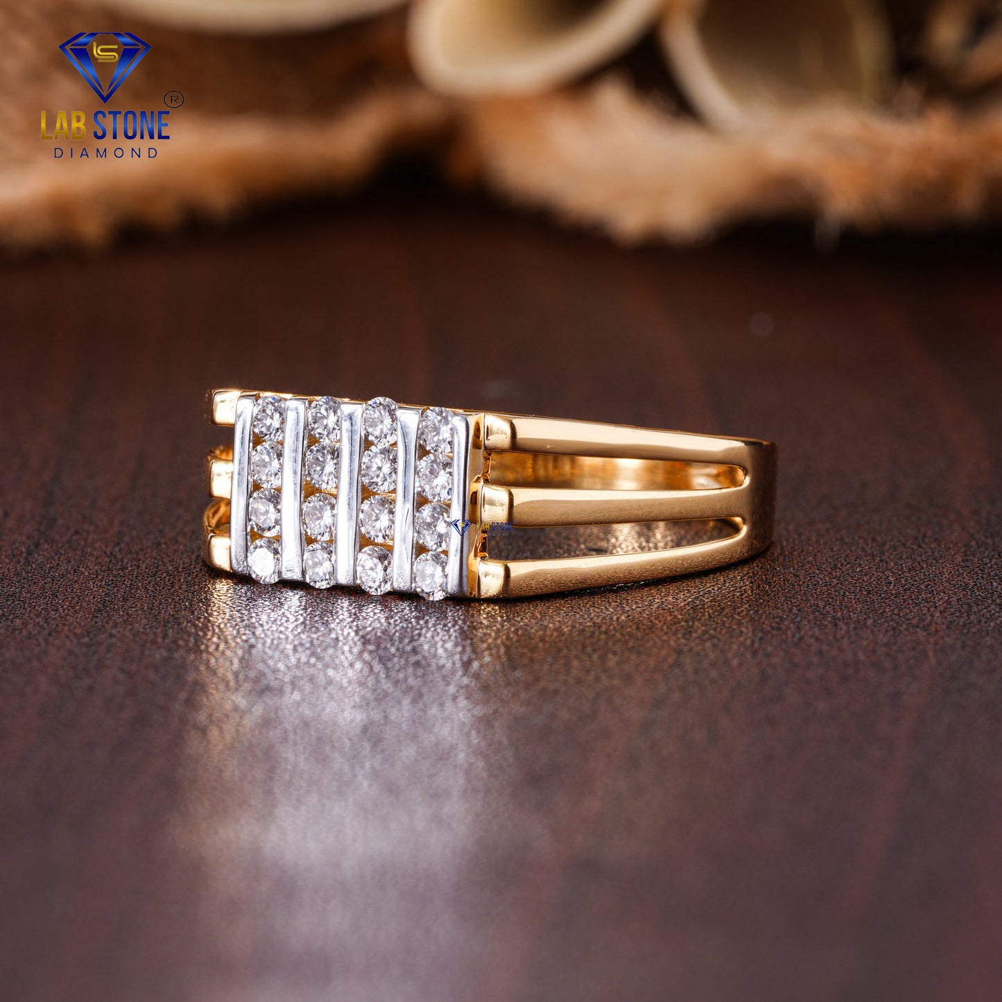 0.40 TDW Round Cut Diamond Men's Engagement Ring