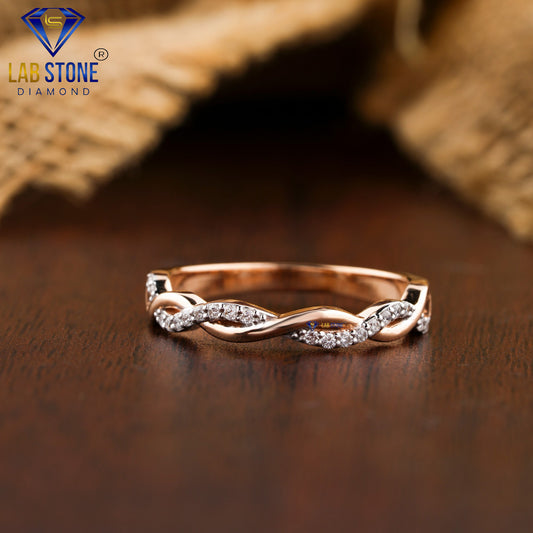 0.10 TDW Round Cut Women’s Diamond Band Ring