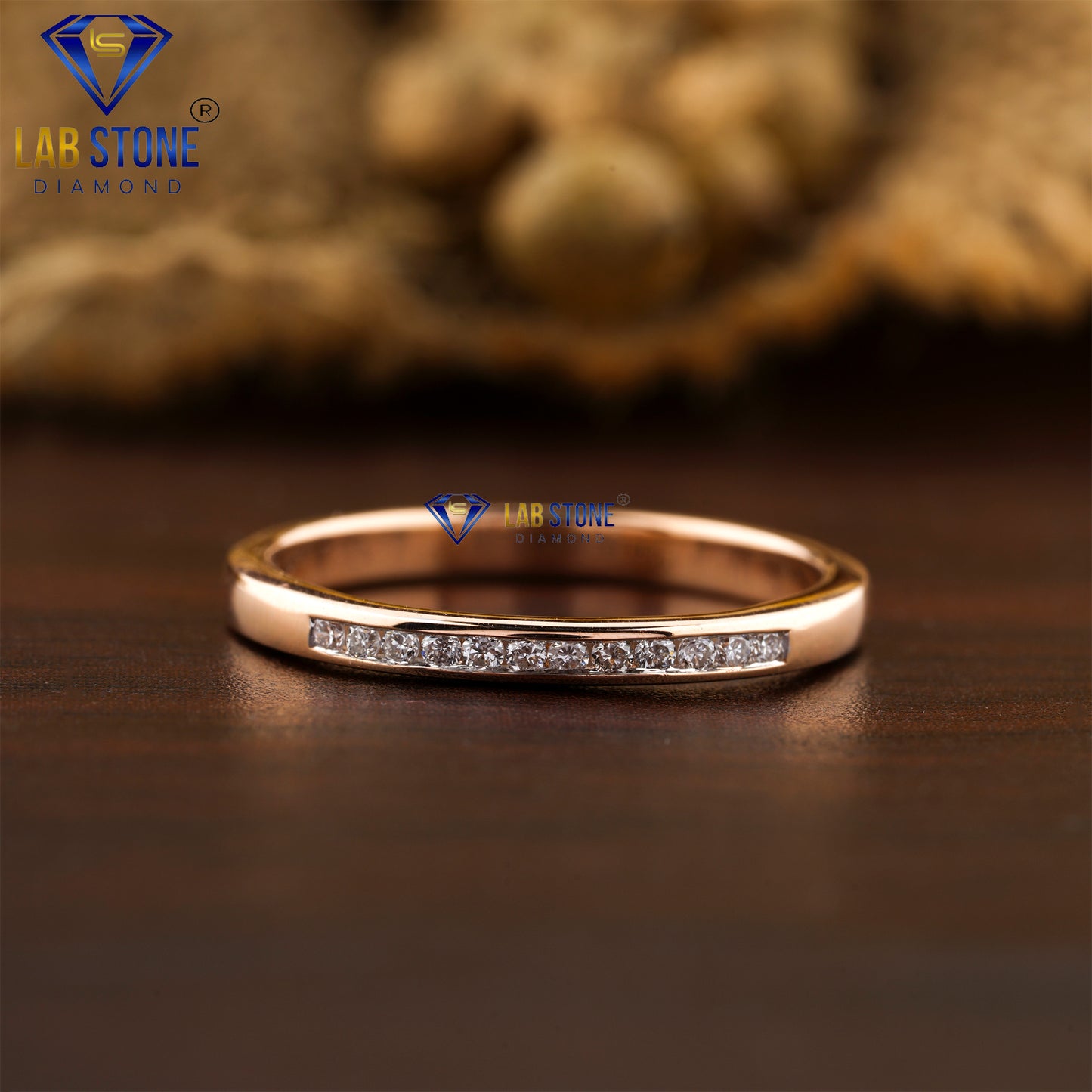 0.10 TDW Round Cut Women's Diamond Band Ring