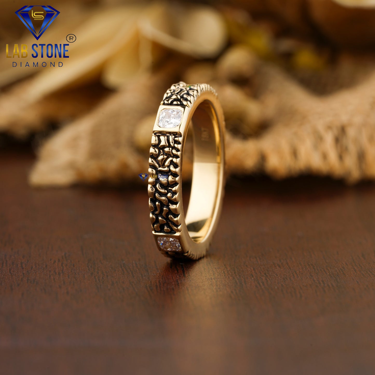 0.756 TDW Fancy Green Baguette & Cushion Cut Women’s Gemstone & Diamond Band