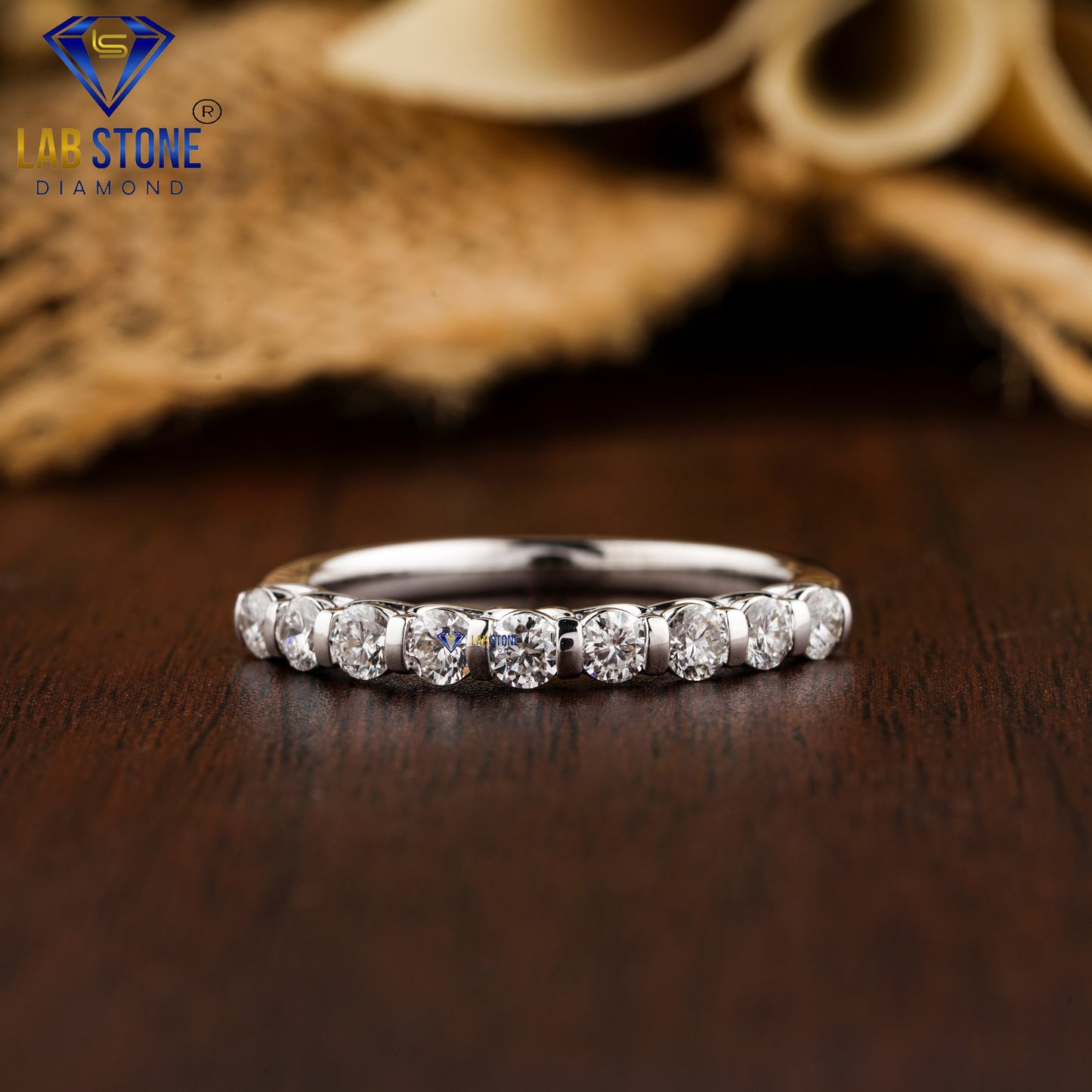 0.70 TDW Round Cut Women’s Diamond Band Ring