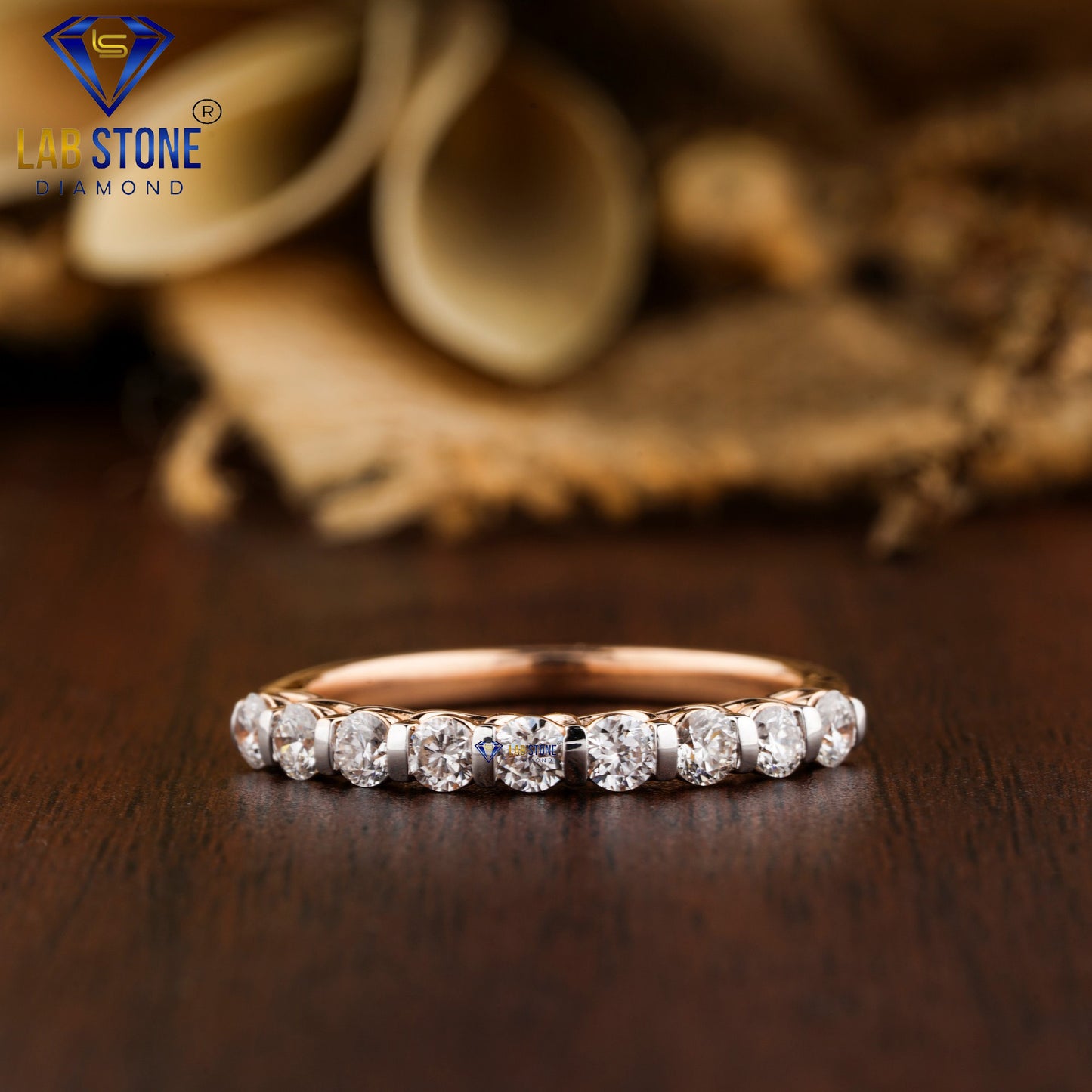 0.70 TDW Round Cut Women’s Diamond Band Ring