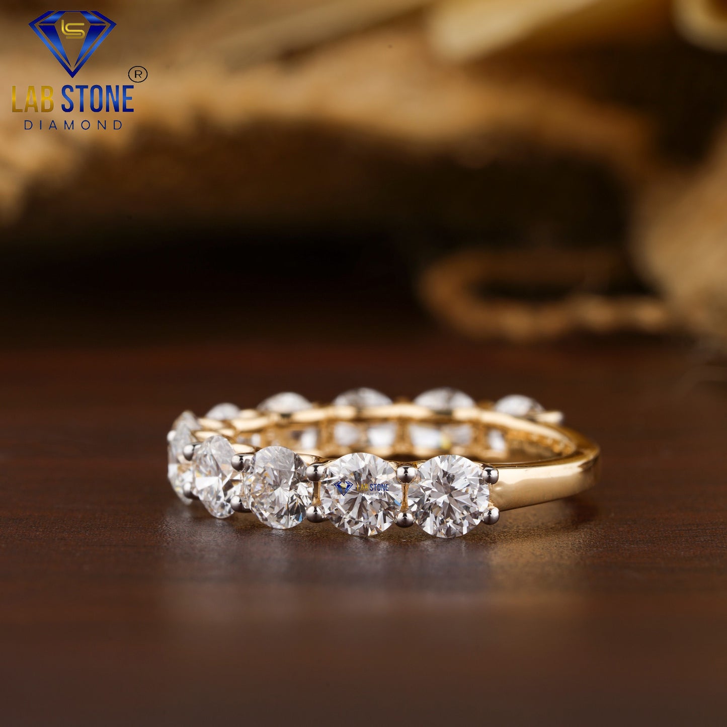 2.75 TDW Round Cut Women’s Diamond Band Ring