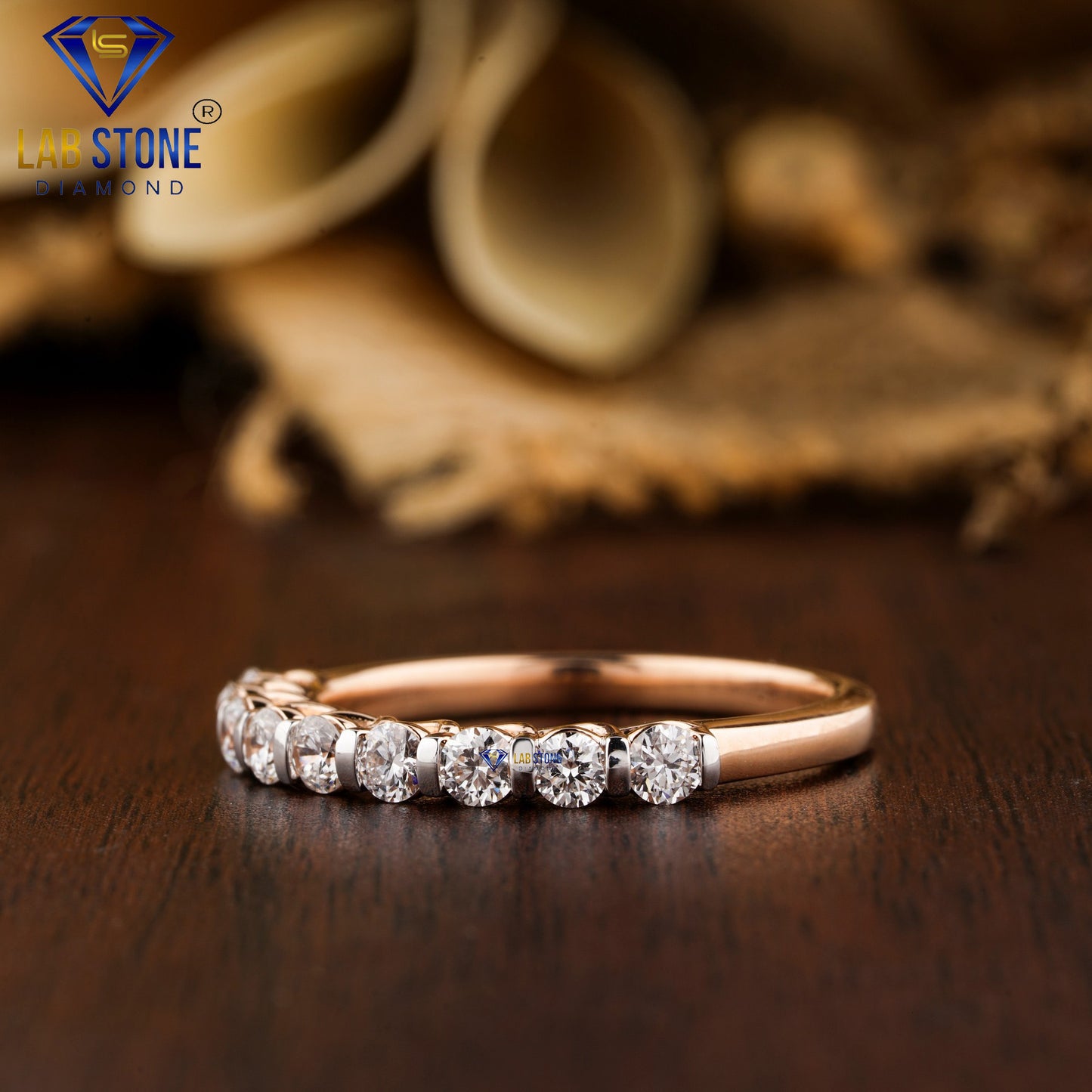 0.70 TDW Round Cut Women’s Diamond Band Ring