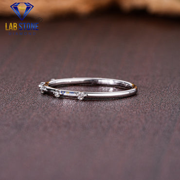 0.07 TDW Round Cut Diamond Women's Band