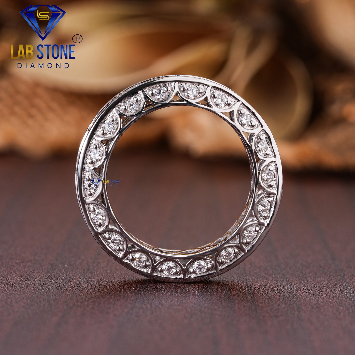 3.04 TDW Princess and Round Cut Diamond Band