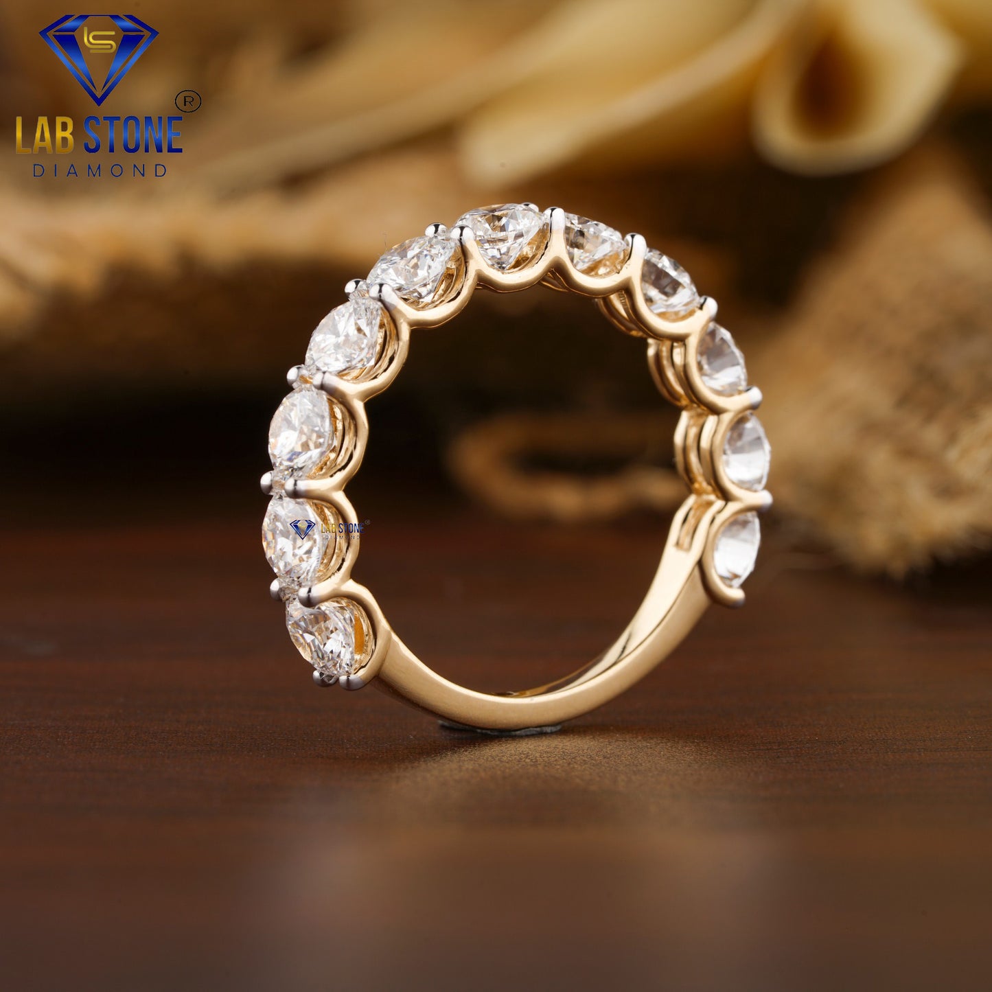 2.75 TDW Round Cut Women’s Diamond Band Ring