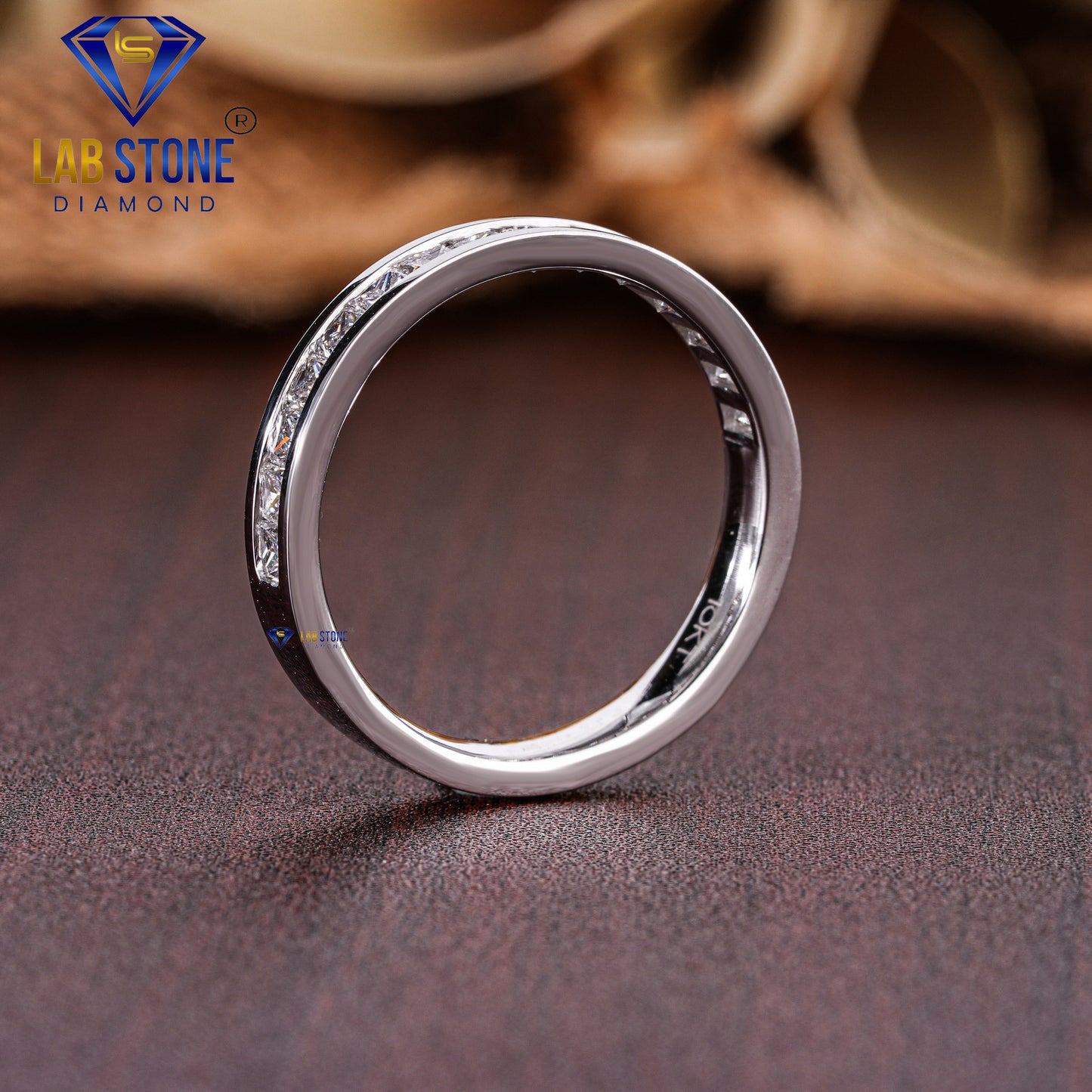 0.75 TDW Princess Cut Diamond Women's Band