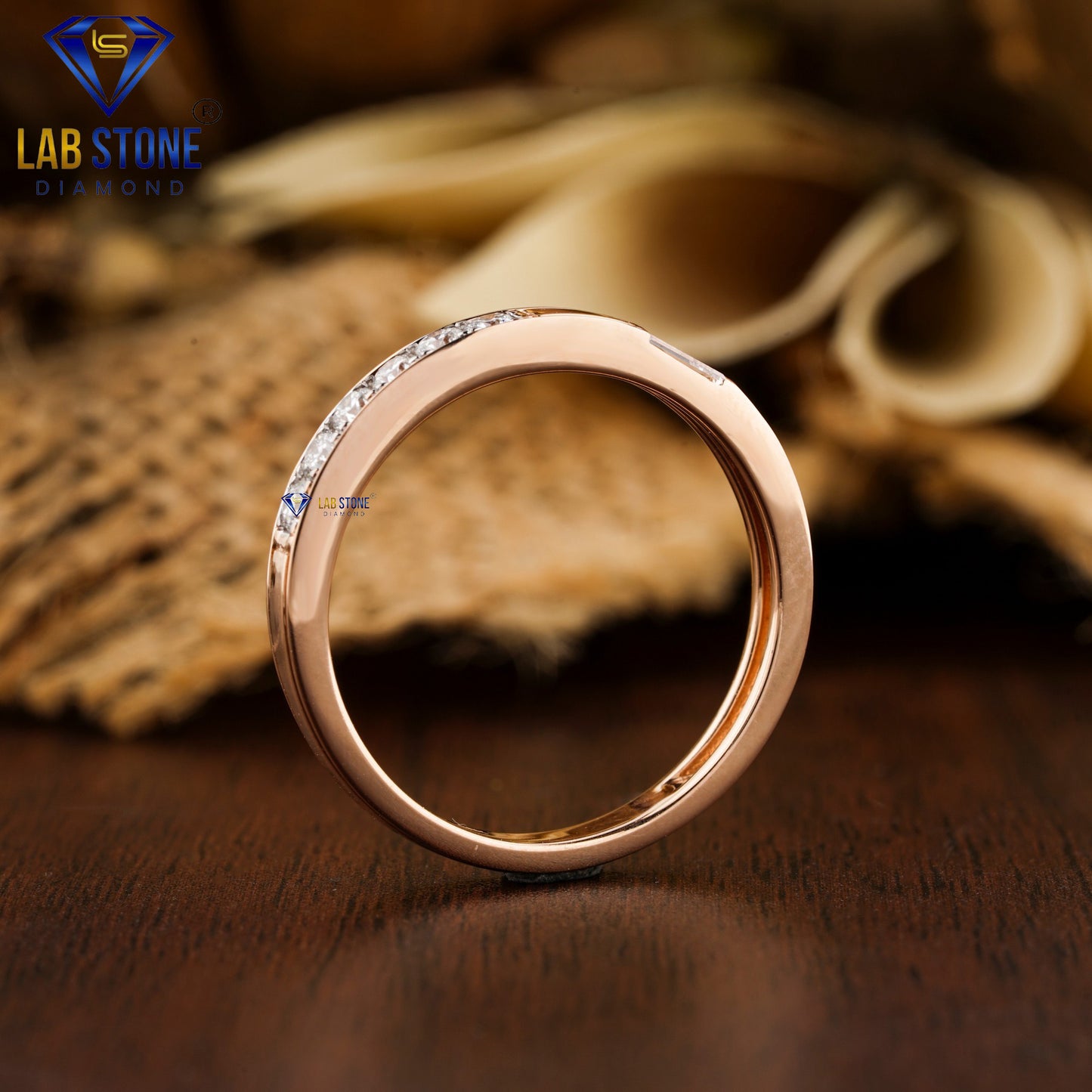 0.30 TDW Round & Baguette Cut Women’s Diamond Band Ring