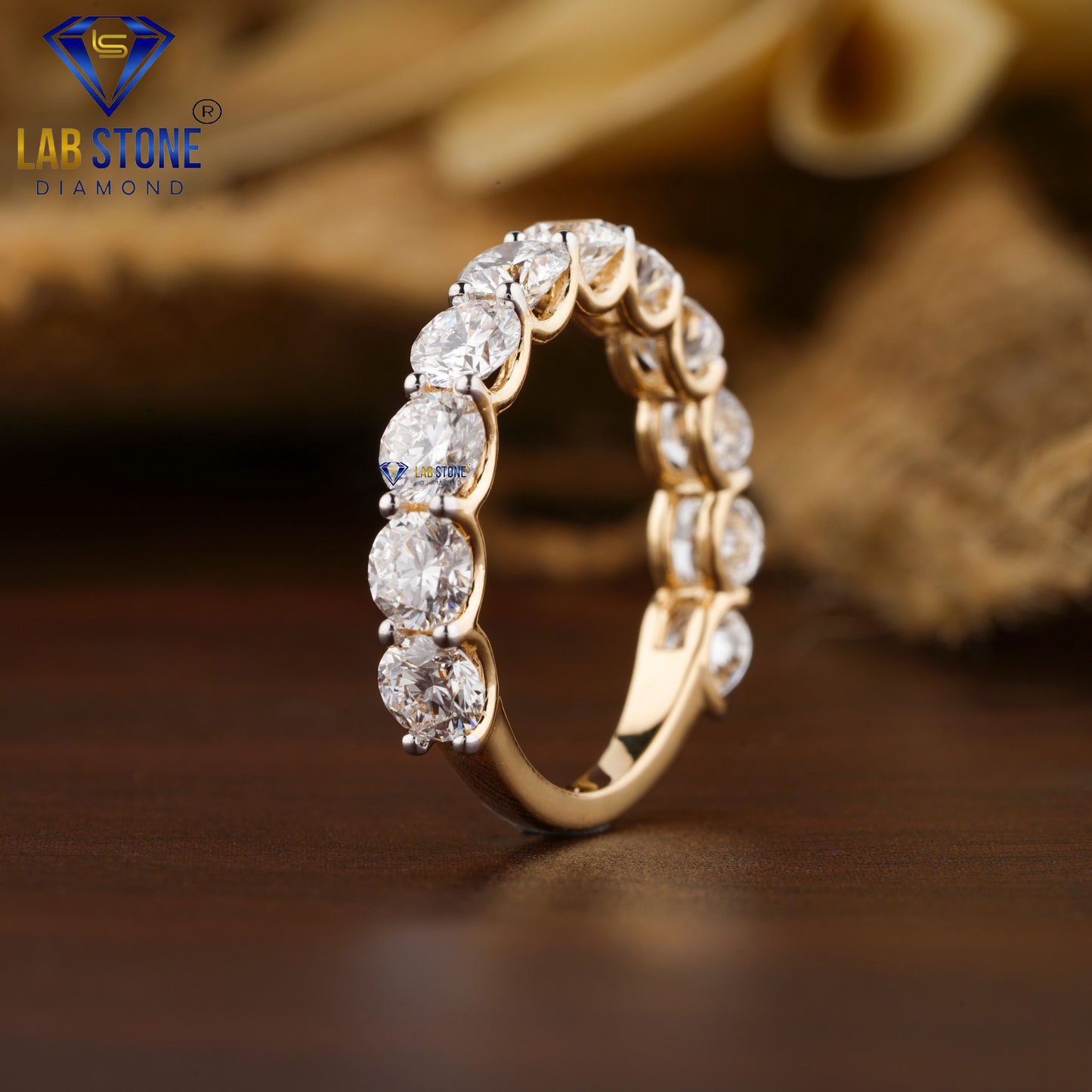 2.75 TDW Round Cut Women’s Diamond Band Ring