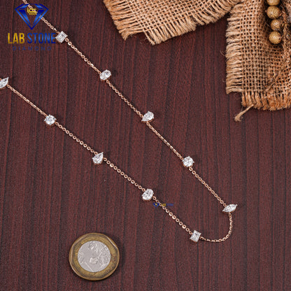 3.65 TDW Multi-Shape Diamond Women’s Charm Necklace