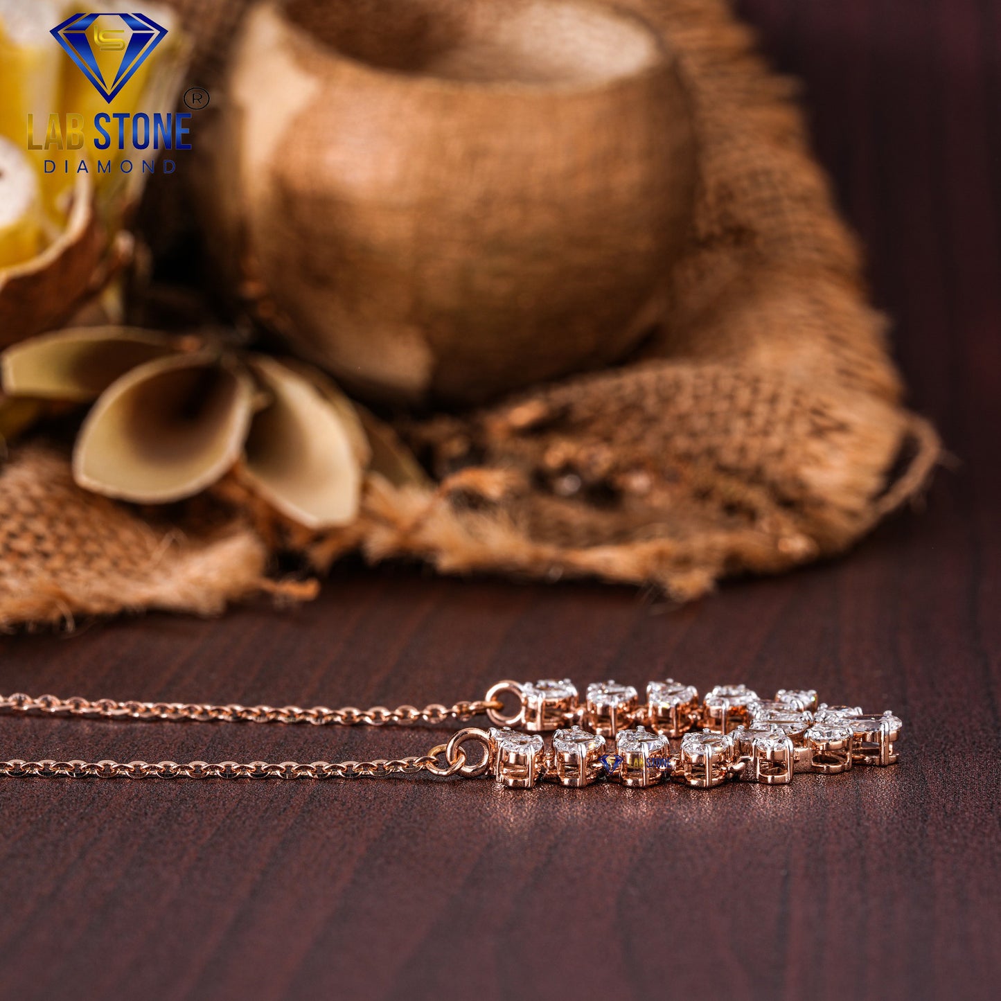 6.52 TDW Pear Cut Diamond Women’s Charm Necklace