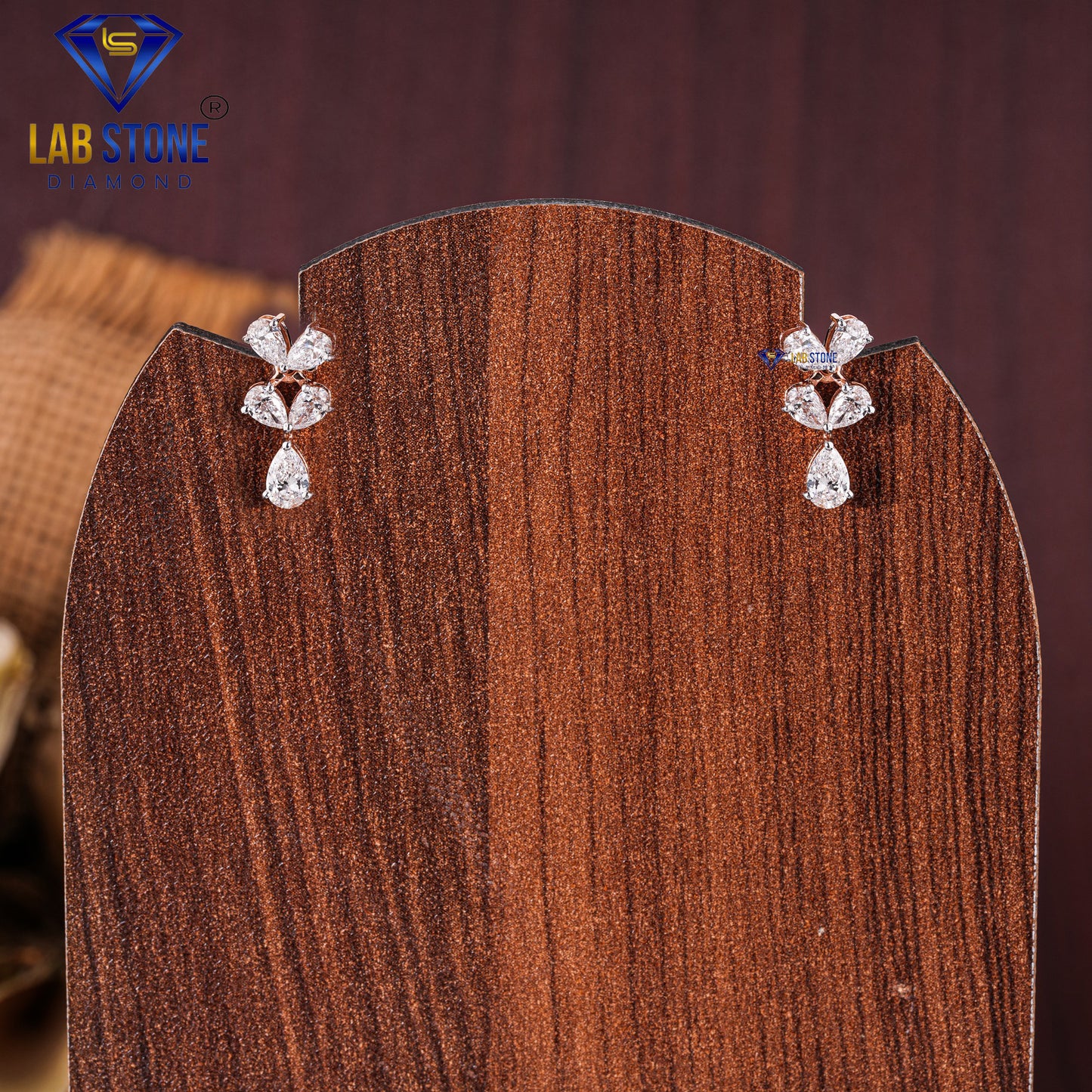 6.52 TDW Pear Cut Diamond Women’s Charm Necklace