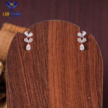 6.52 TDW Pear Cut Diamond Women’s Charm Necklace