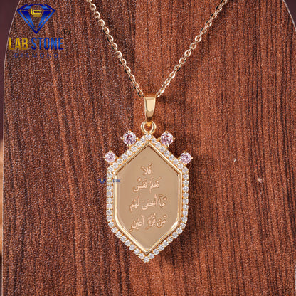 1.01 TDW Pink Round Cut Diamond & Gemstone Women’s Custom Pendant