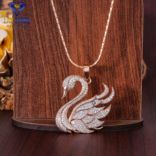 1.79 TDW Round Cut Diamond Women’s Custom Pendant