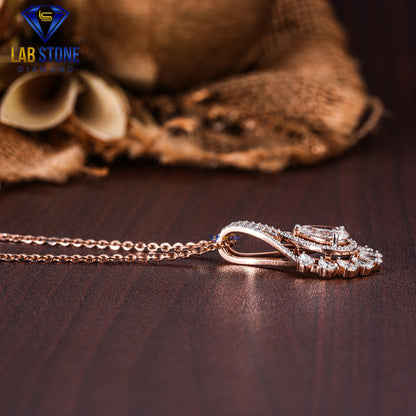 3.07 TDW Round & Pear Cut Diamond Custom Design