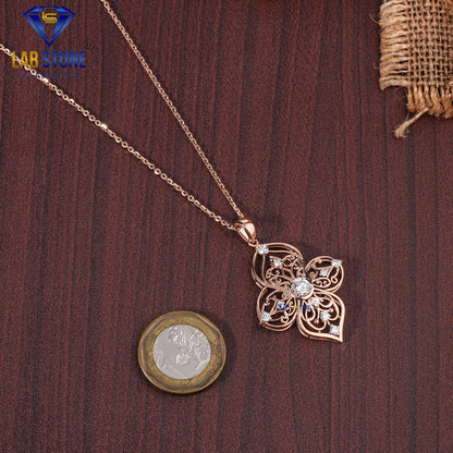 0.70 TDW Round Cut Diamond Custom Pendant