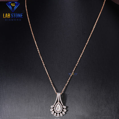 3.07 TDW Round & Pear Cut Diamond Custom Design