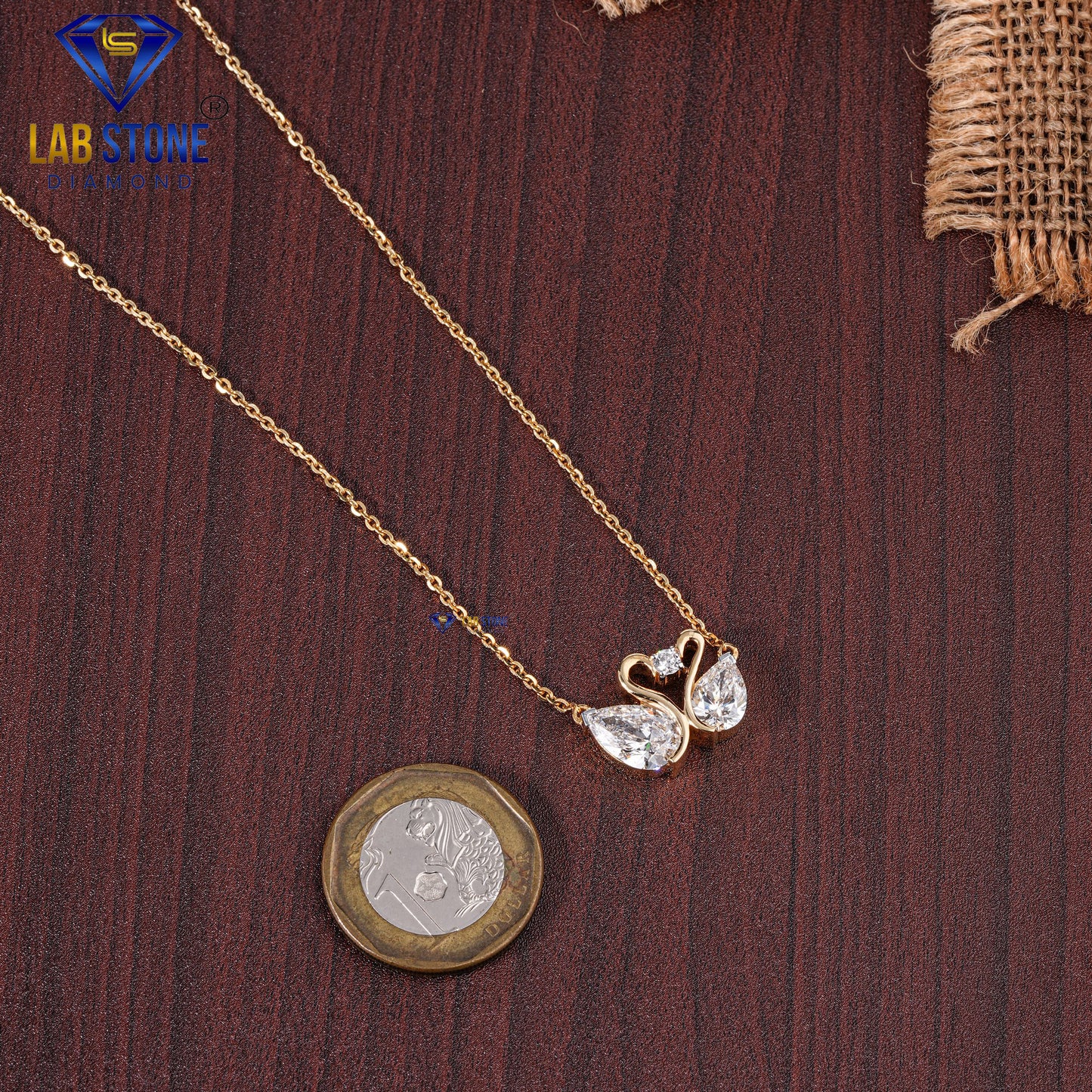 3.98 TDW Round & Pear Cut Diamond Custom Pendant with Chain