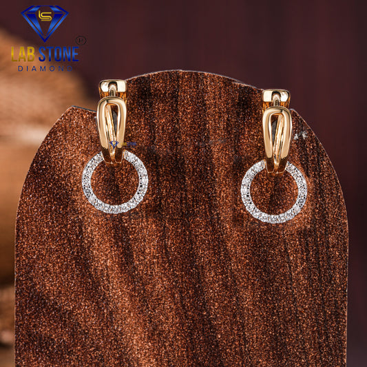 0.27 TDW Round Cut Daimond Drop & Dangle Earring