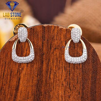 0.49 TDW Round Cut Diamond Drop & Dangle Earring