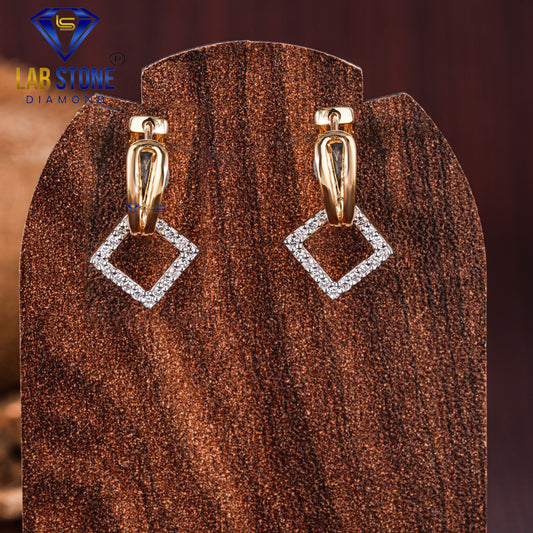 0.27 TDW Round Cut Diamond Drop & Dangle Earring