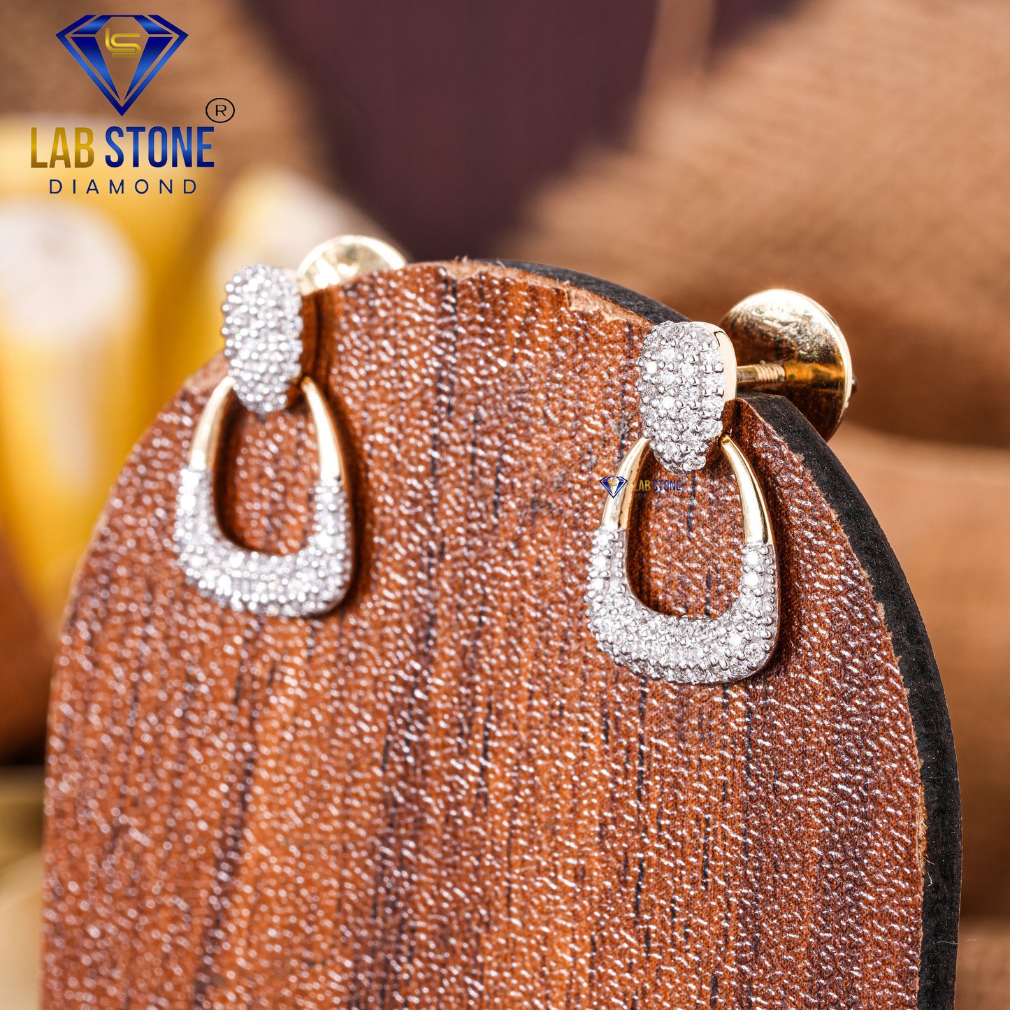 0.49 TDW Round Cut Diamond Drop & Dangle Earring