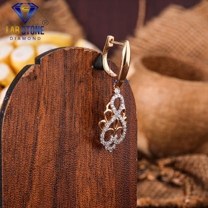 0.47 TDW Round Cut Diamond Drop & Dangle Earring