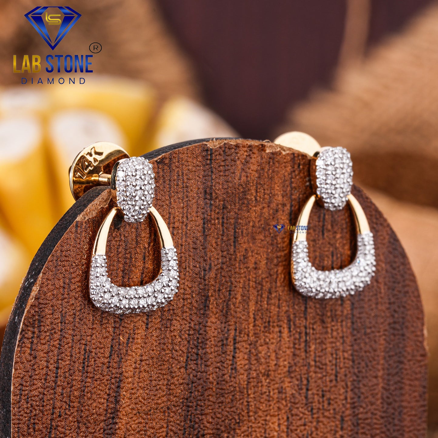 0.49 TDW Round Cut Diamond Drop & Dangle Earring