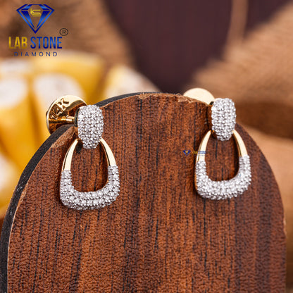 0.49 TDW Round Cut Diamond Drop & Dangle Earring