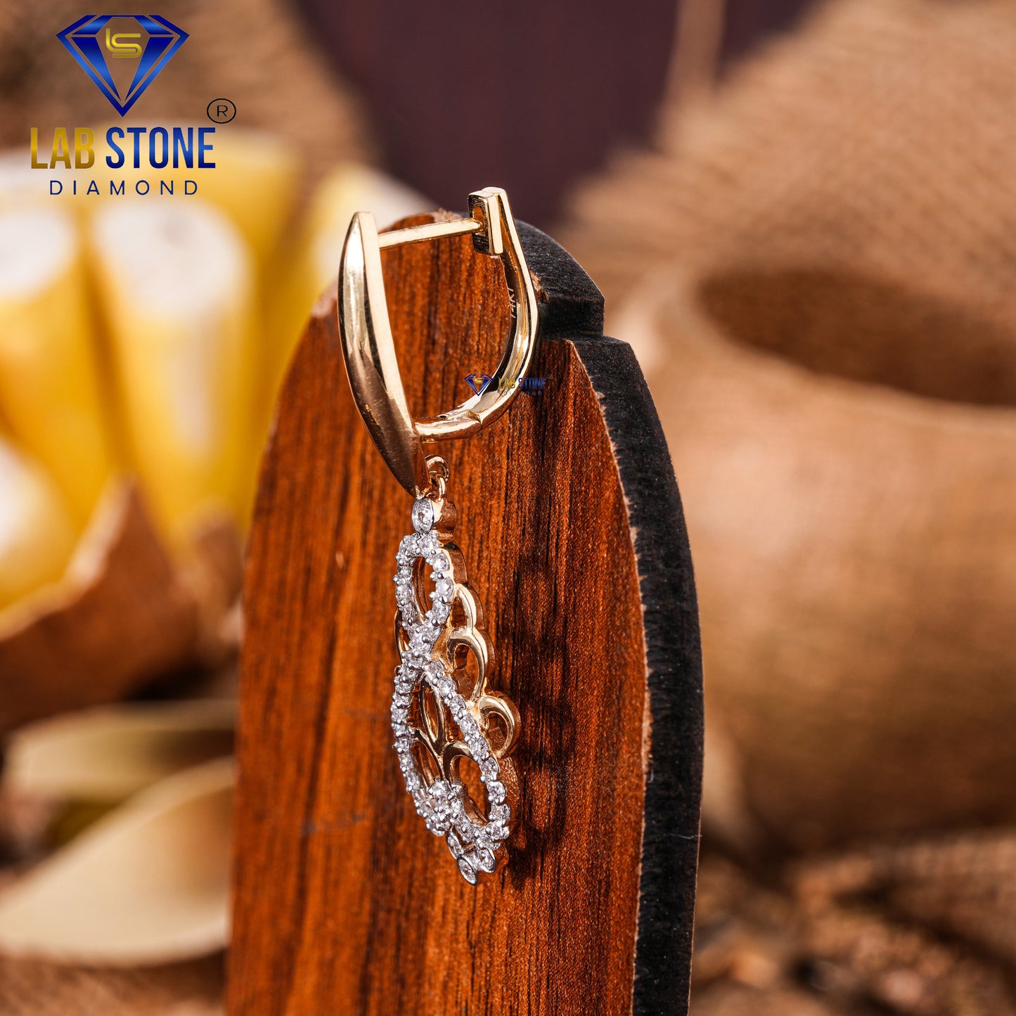 0.47 TDW Round Cut Diamond Drop & Dangle Earring