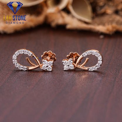 0.33 TDW Round Cut Diamond Drop & Dangle Earring