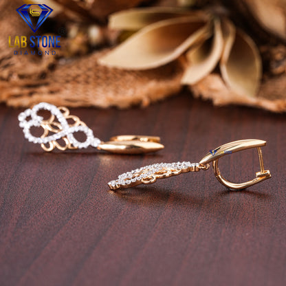 0.47 TDW Round Cut Diamond Drop & Dangle Earring