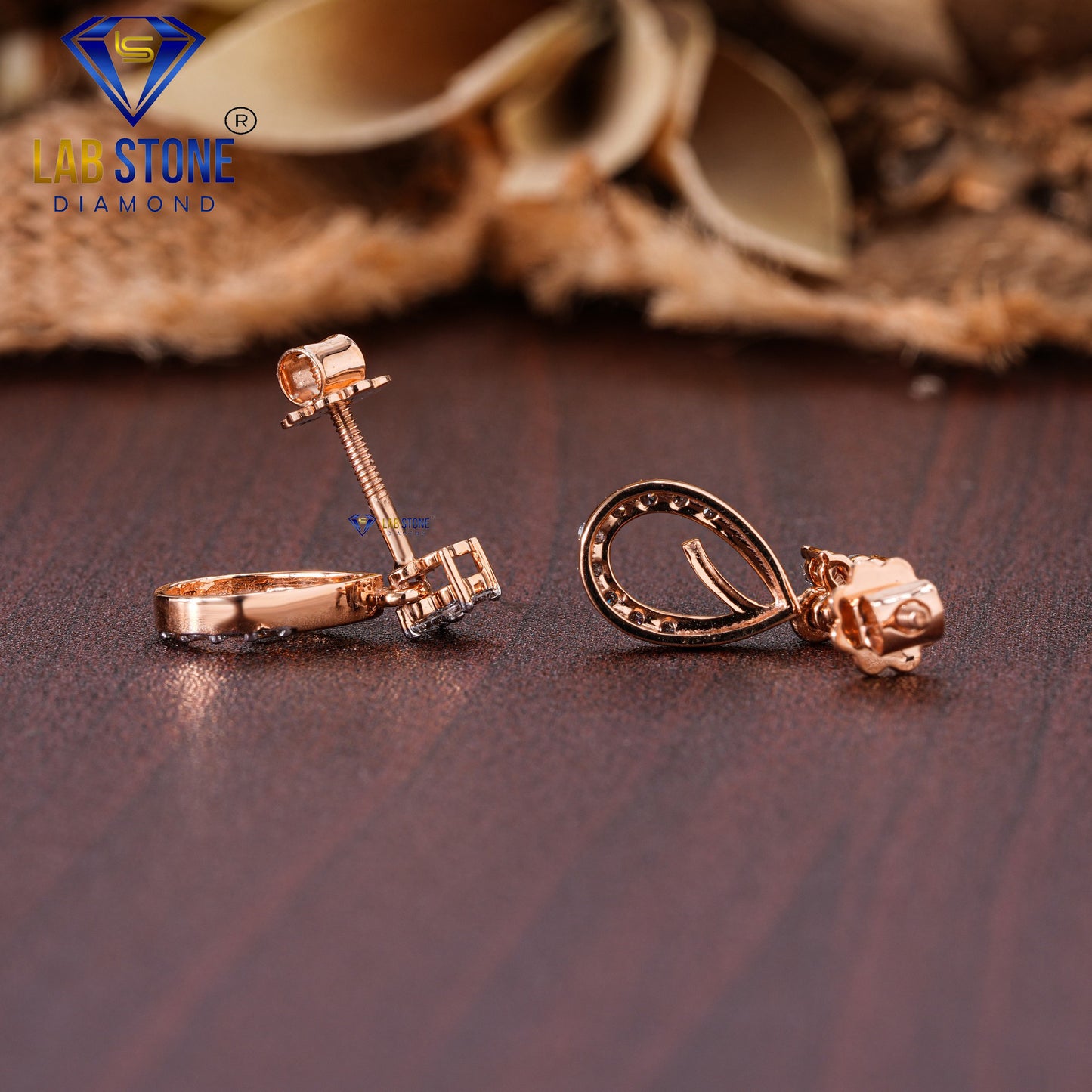 0.33 TDW Round Cut Diamond Drop & Dangle Earring