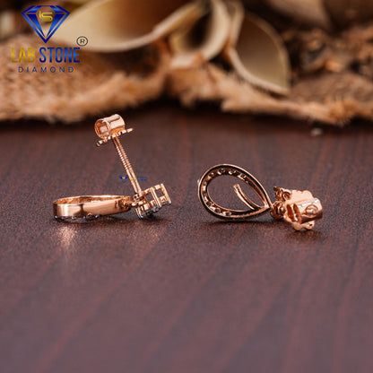 0.33 TDW Round Cut Diamond Drop & Dangle Earring